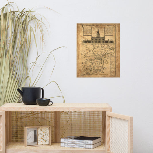 Map of Philadelphia 1753 Poster