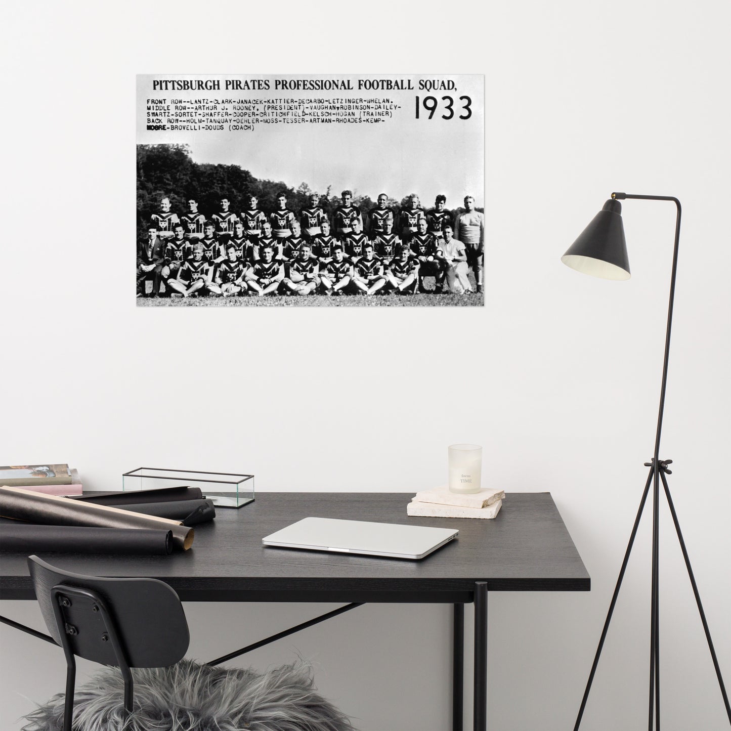 1933 Original Pittsburgh Pirates (Steelers) Team Photo Poster