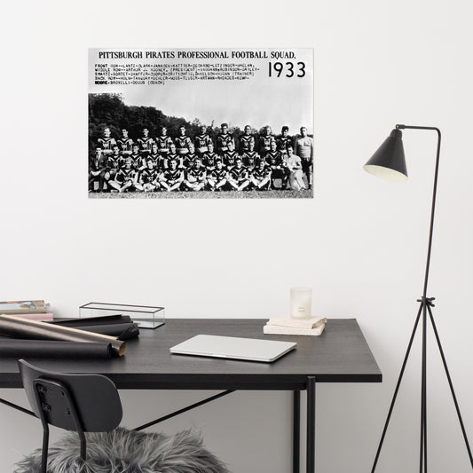 1933 Original Pittsburgh Pirates (Steelers) Team Photo Poster