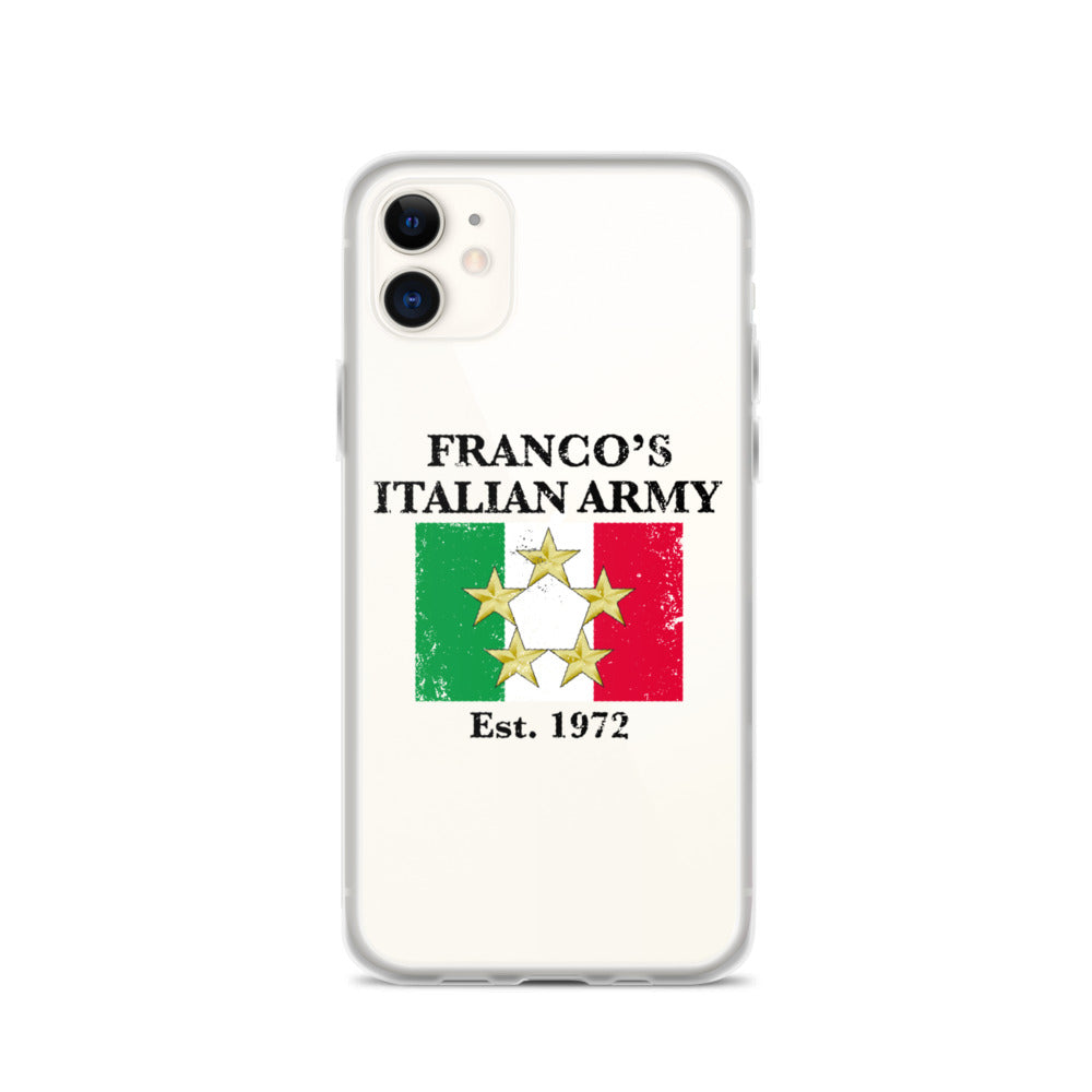 Franco's Italian Army Black Font iPhone Case