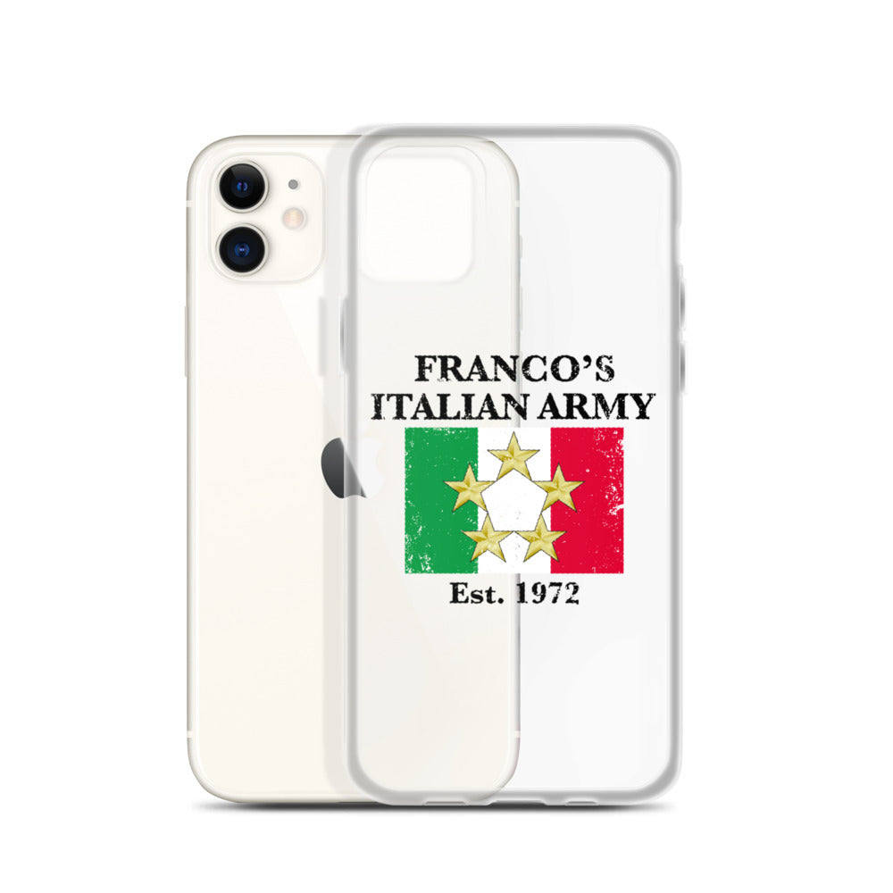 Franco's Italian Army Black Font iPhone Case