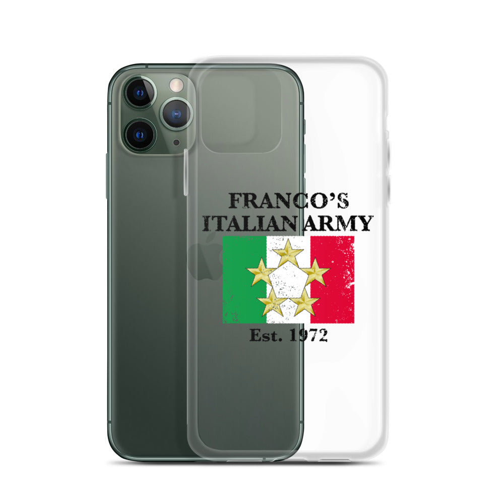Franco's Italian Army Black Font iPhone Case