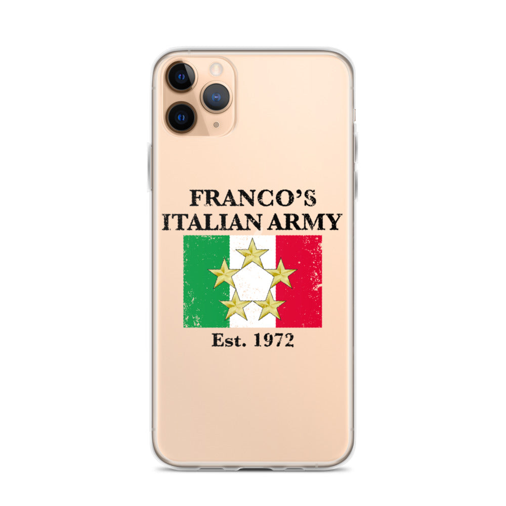 Franco's Italian Army Black Font iPhone Case