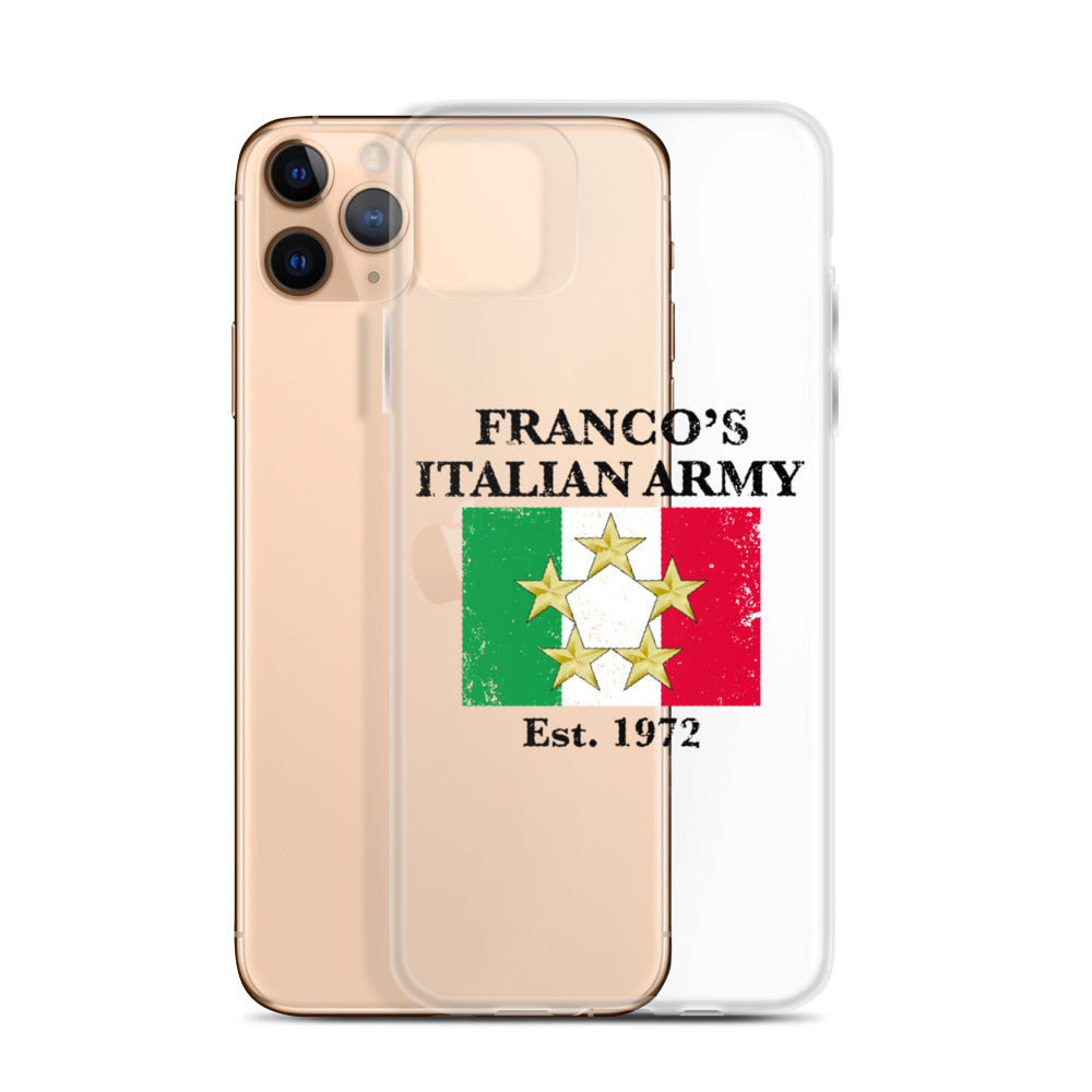 Franco's Italian Army Black Font iPhone Case