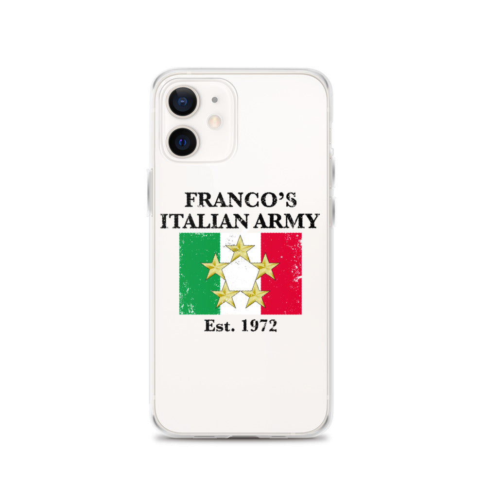 Franco's Italian Army Black Font iPhone Case