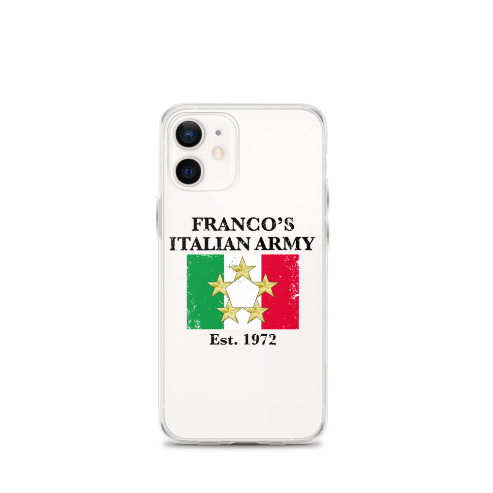 Franco's Italian Army Black Font iPhone Case