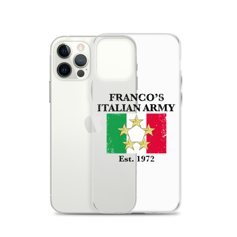 Franco's Italian Army Black Font iPhone Case