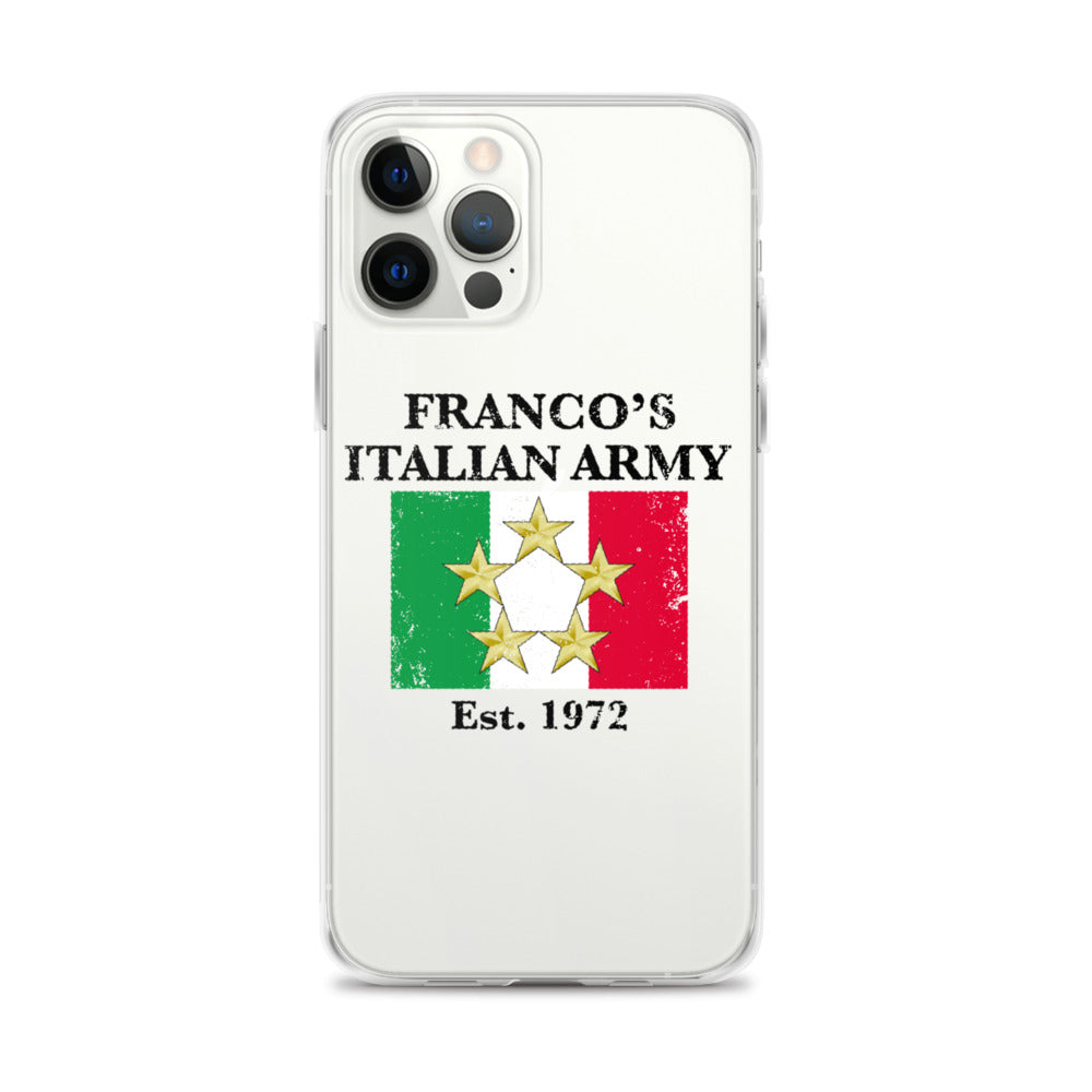 Franco's Italian Army Black Font iPhone Case