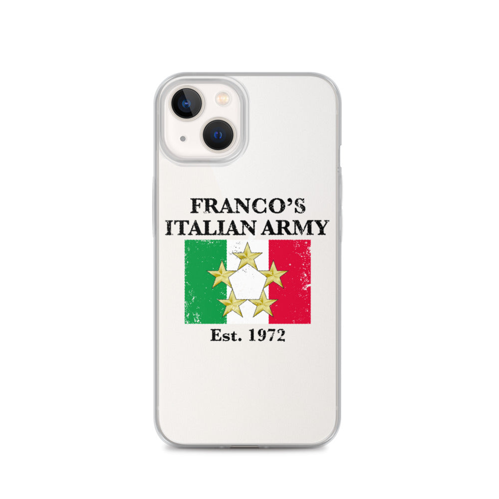 Franco's Italian Army Black Font iPhone Case