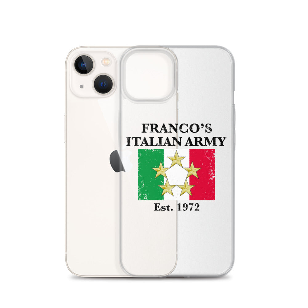 Franco's Italian Army Black Font iPhone Case