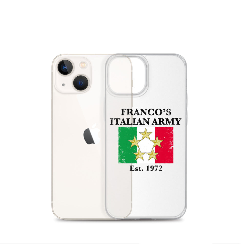 Franco's Italian Army Black Font iPhone Case