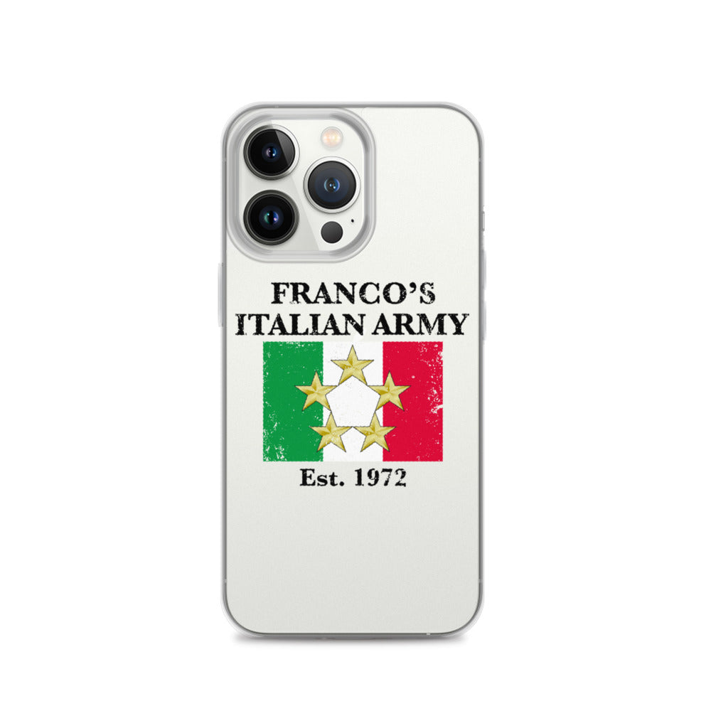 Franco's Italian Army Black Font iPhone Case