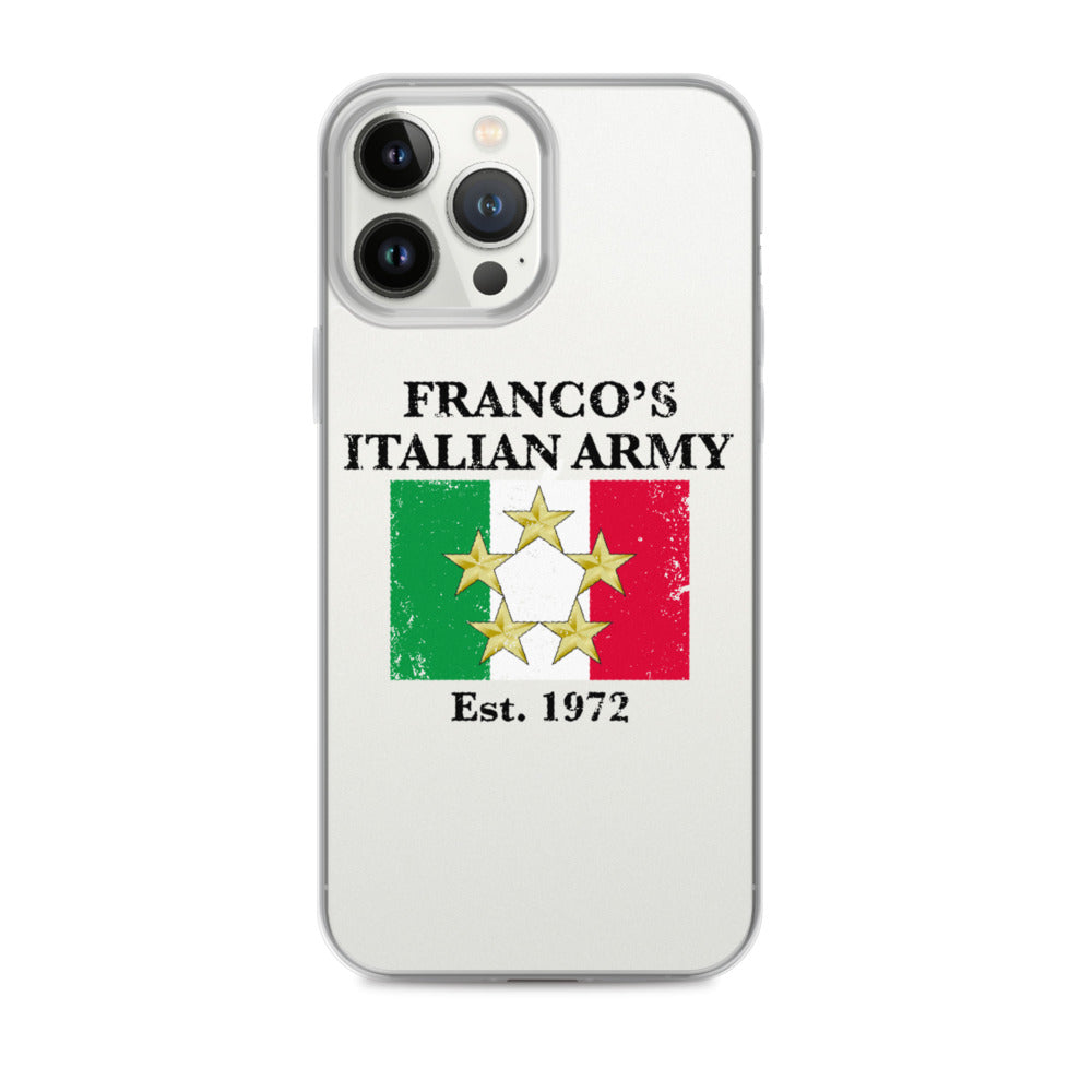 Franco's Italian Army Black Font iPhone Case