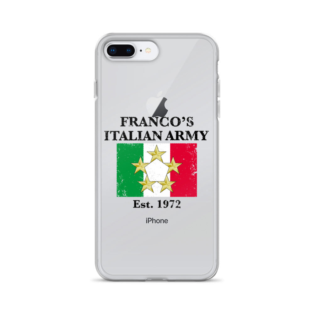 Franco's Italian Army Black Font iPhone Case