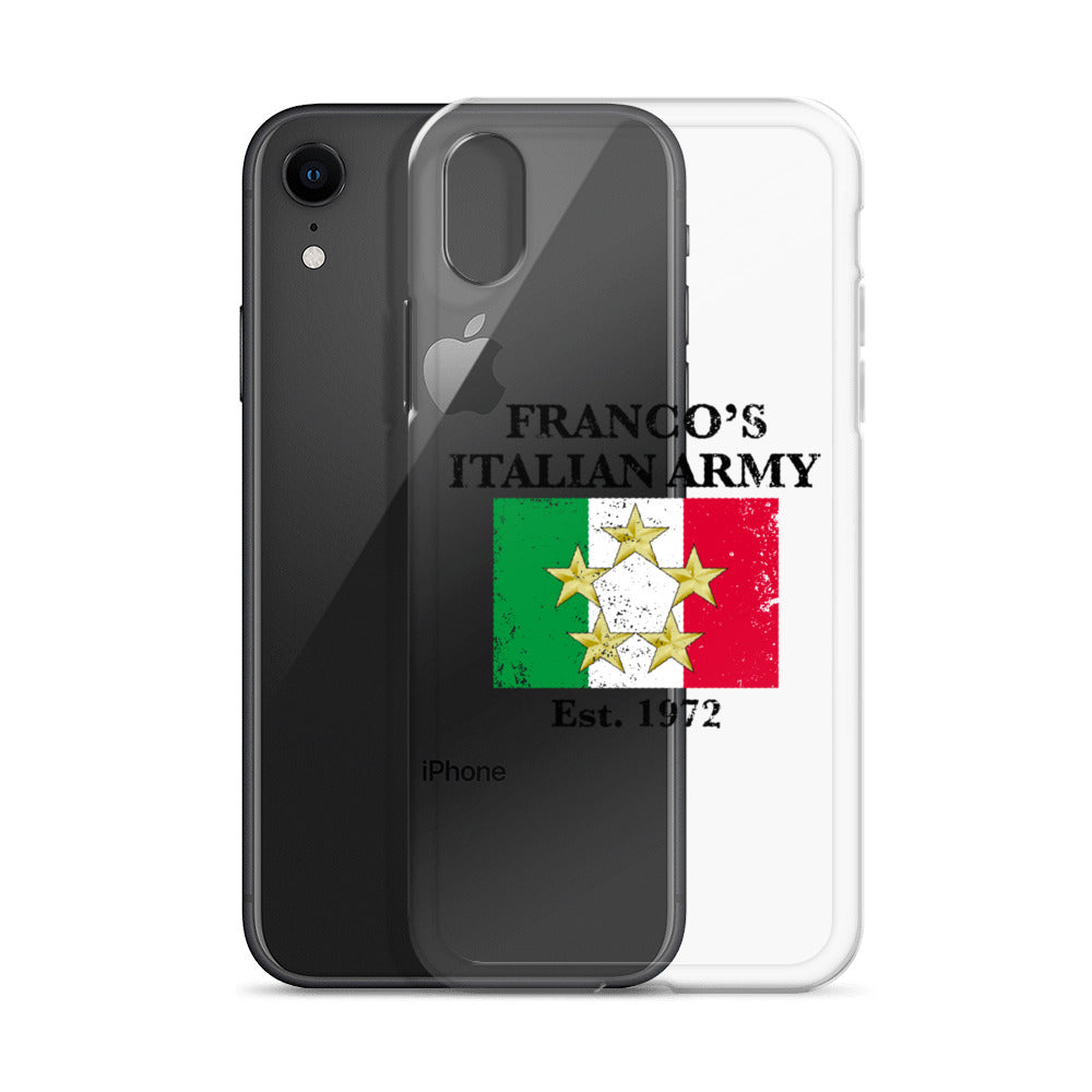 Franco's Italian Army Black Font iPhone Case