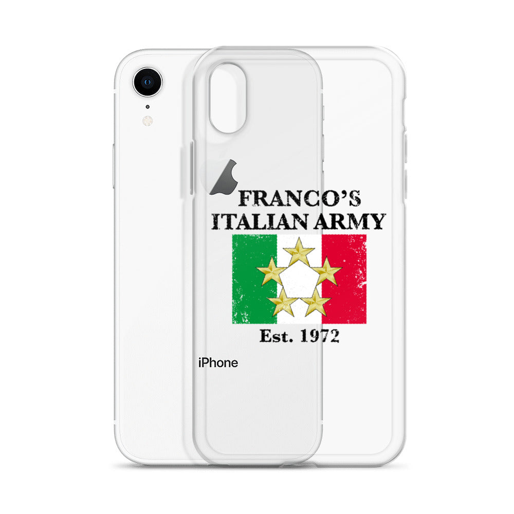 Franco's Italian Army Black Font iPhone Case