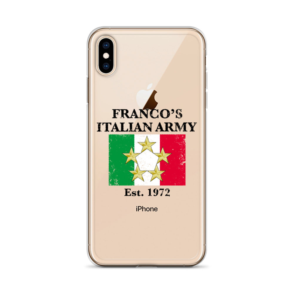 Franco's Italian Army Black Font iPhone Case