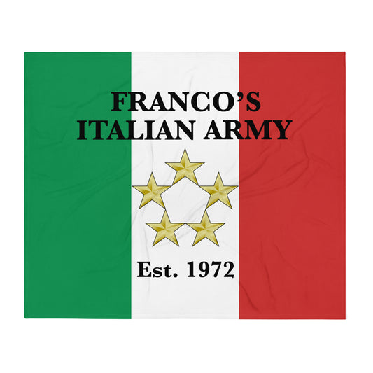 Pittsburgh Steelers Franco's Italian Army Franco Harris Throw Blanket
