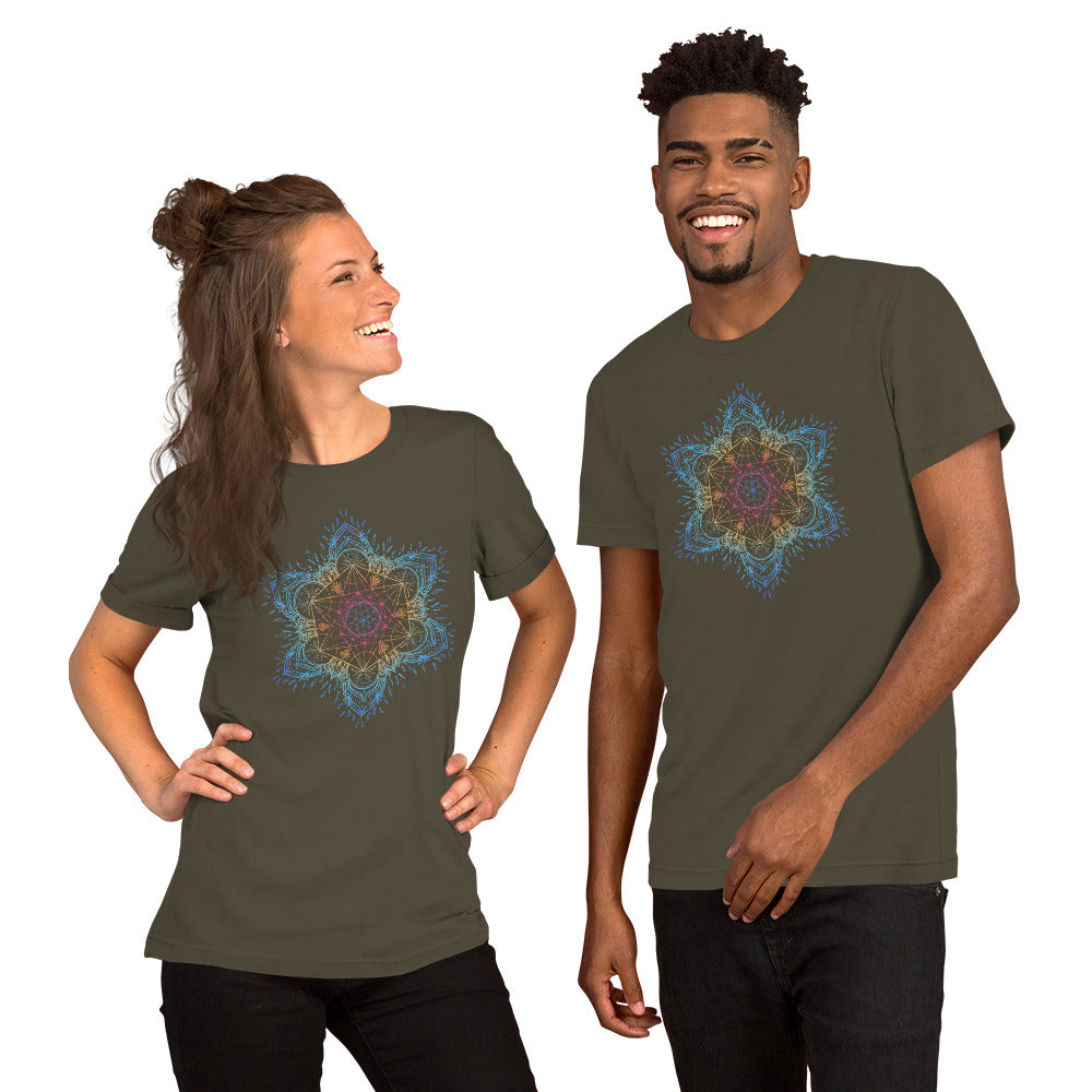 Sacred Geometry Metatron's Cube Mandala T-shirt