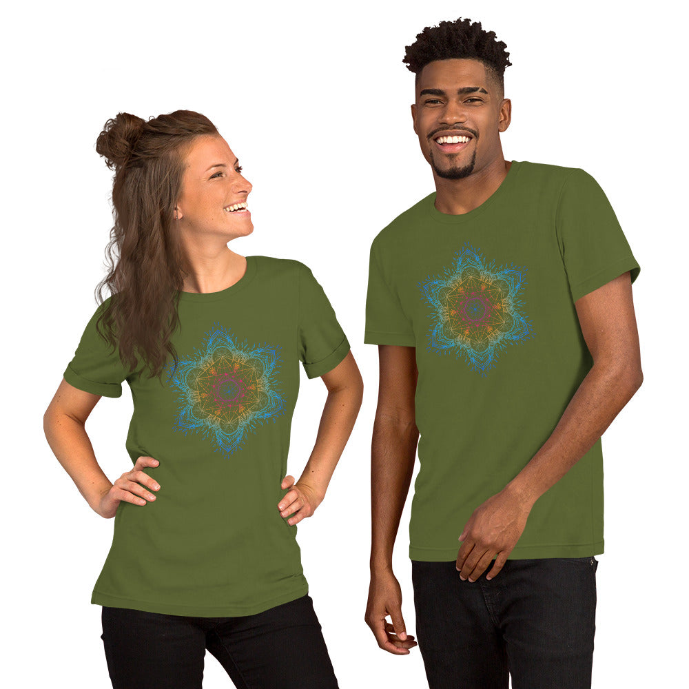 Sacred Geometry Metatron's Cube Mandala T-shirt