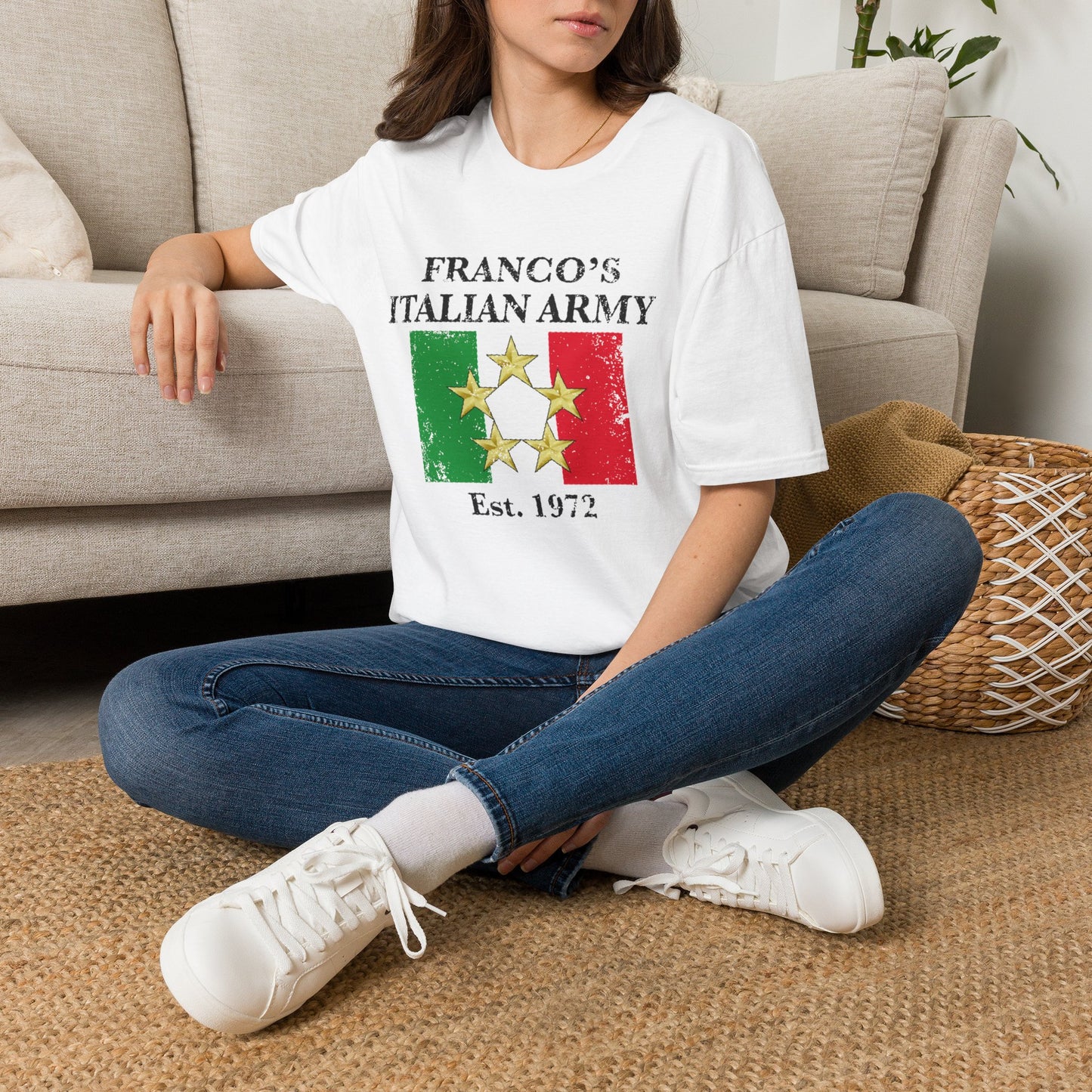 Italian Flag T-Shirt – "Franco's Italian Army" Vintage Est.1972