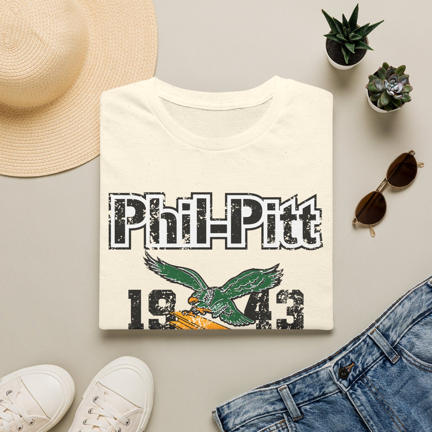 Phil-Pitt Eagles 1943 Vintage Graphic T-Shirt