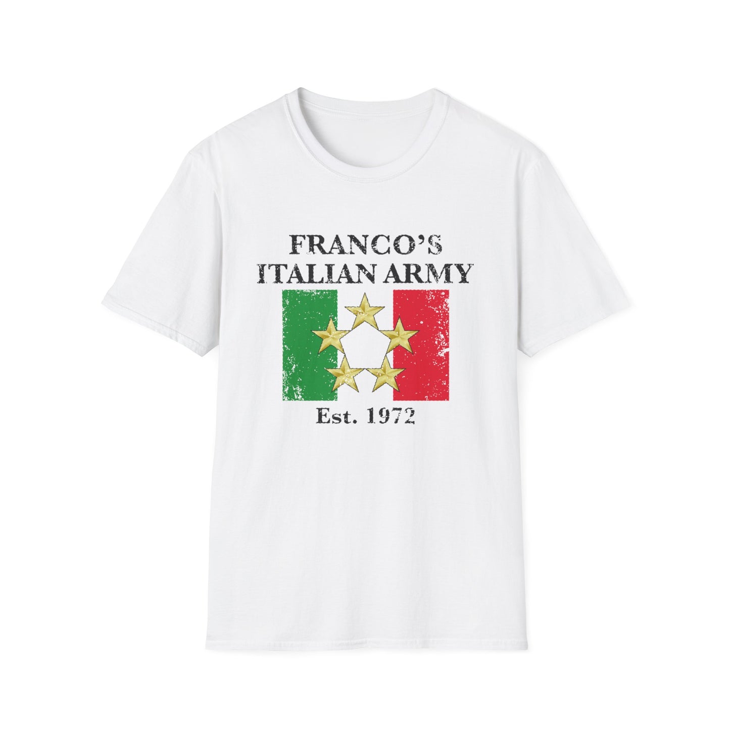 Italian Flag T-Shirt – "Franco's Italian Army" Vintage Est.1972
