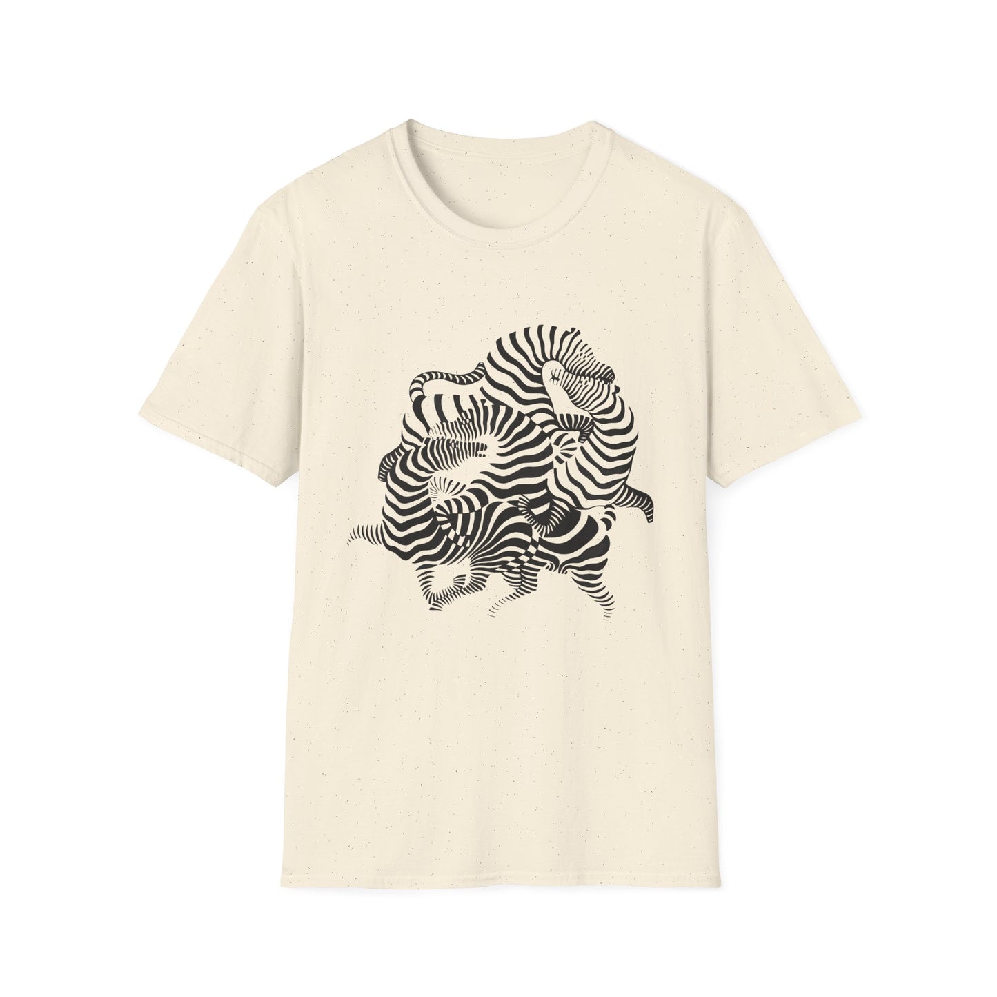 Zebra Wave T‑Shirt — Abstract Black & White Striped Design